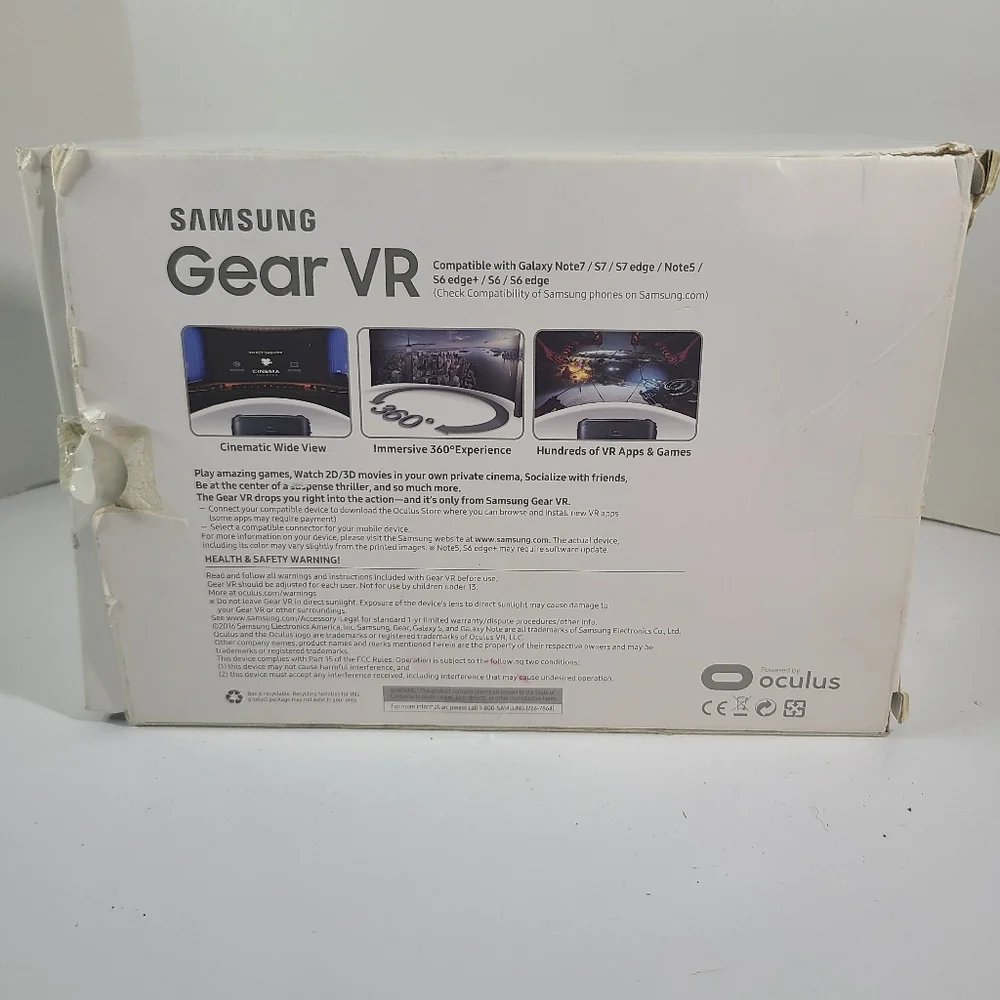 Samsung Gear VR Oculus SM-R323 Galaxy Note S7/S7/S7Edge/Note5/S6 edge+ - Black